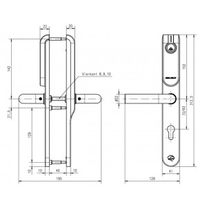 E100 Euro Profile Standard Outside Euro Profile / Inside blind. Беспроводной щиток ASSA ABLOY